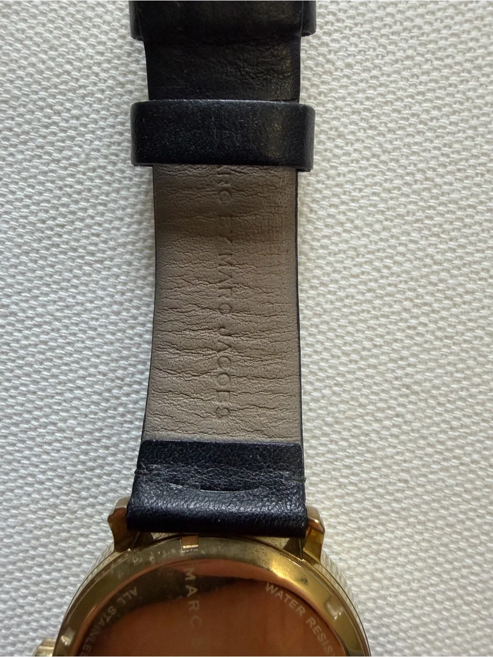 Marc By Marc Jacobs Black Dial Watch with Gold-Tone Case
